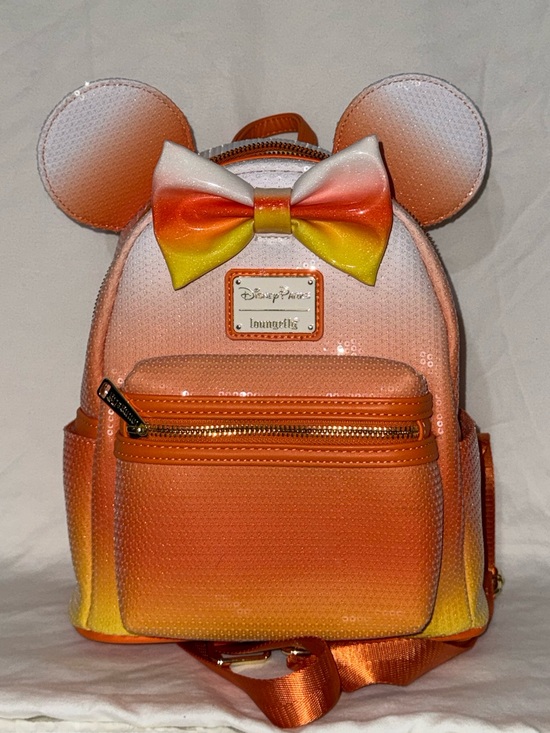 Loungefly Other - Loungefly Ombre Orange-Yellow-White Bow Mini Backpack